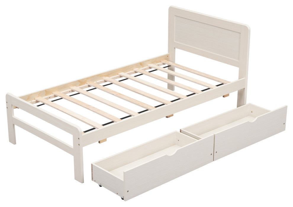 Gewnee Modern Design Twin Size Platform Bed Frame