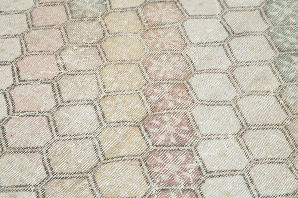 Rug N Carpet - Hand-knotted Anatolian 4' 10'' x 10' 6'' Faded Vintage Rug