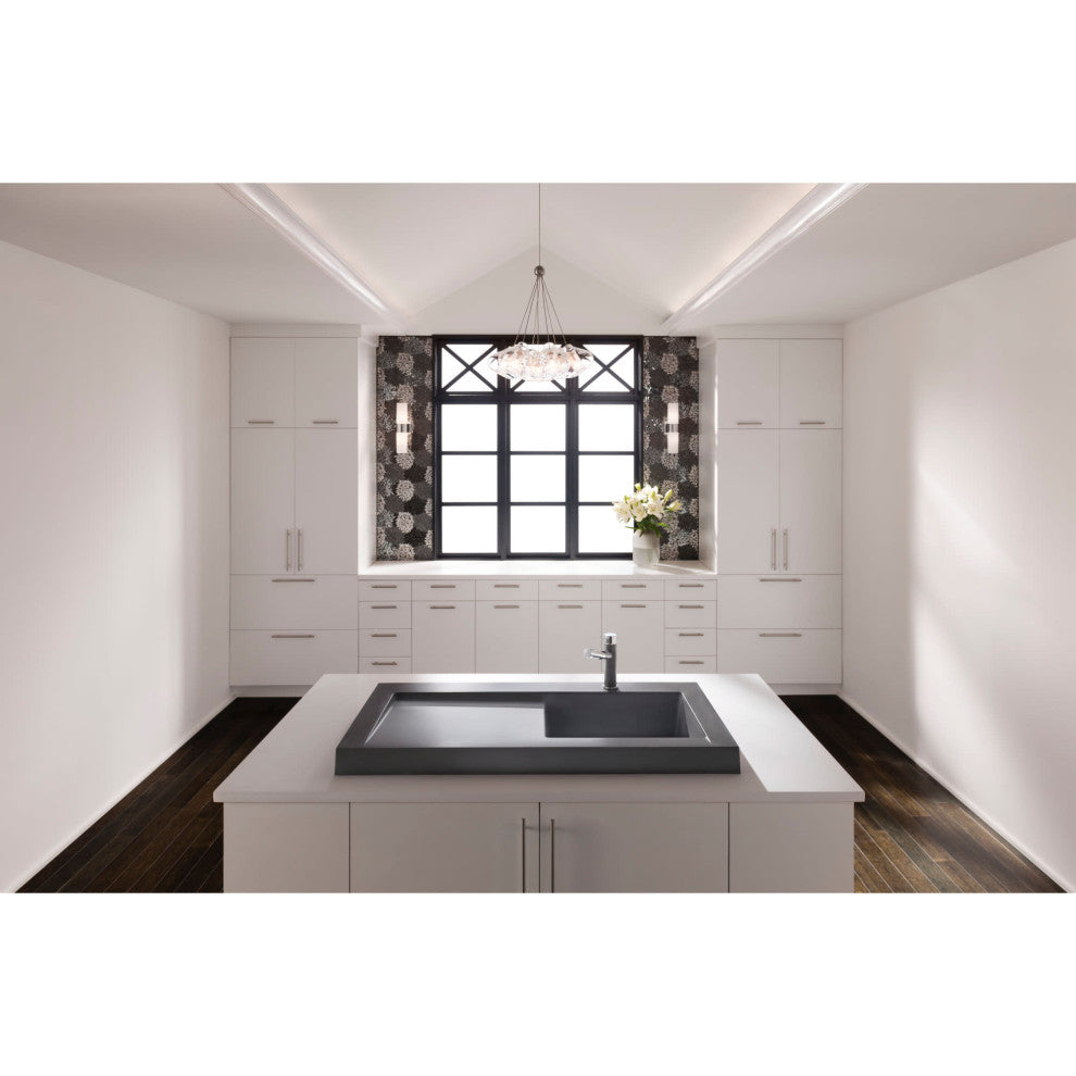 Top Knobs M989 Hopewell 5-1/16 Inch Center to Center Bar Cabinet - Flat Black