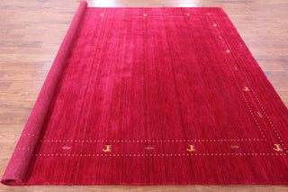 8' Square Persian Gabbeh Handmade Wool Rug - Q15222