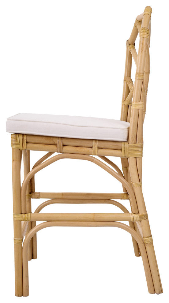 Kara Rattan Counter Stool, Set of 2, Natural