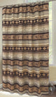 Brown Mustang Western Striped Shower Curtain