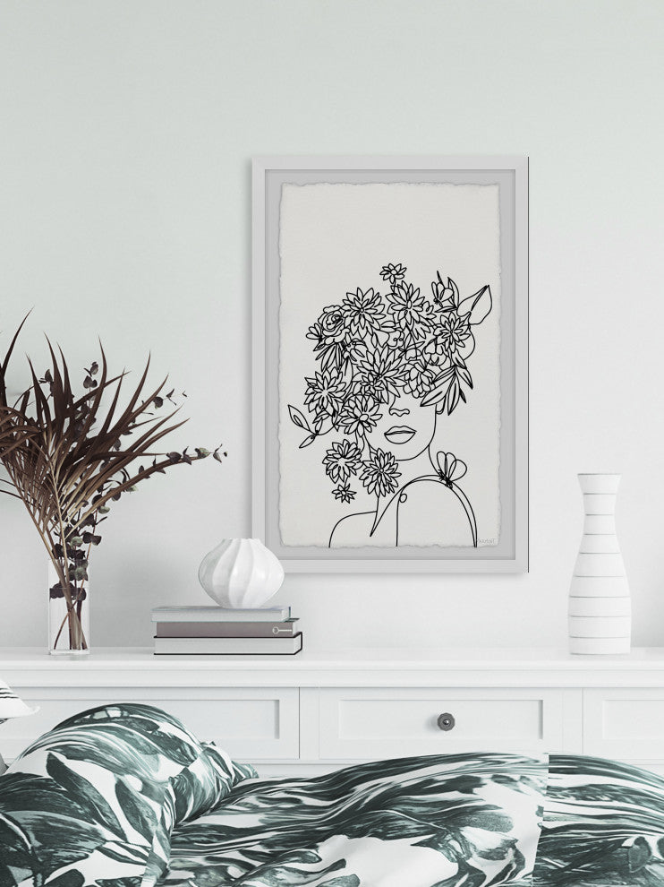 "Flower Is a Smile" Framed Painting Print, 20x30