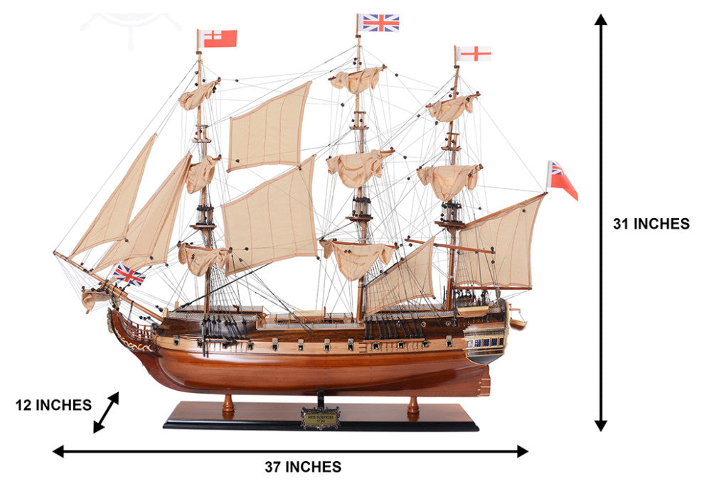 Hms Surprise Museum-quality Fully Assembled Wooden Model Ship