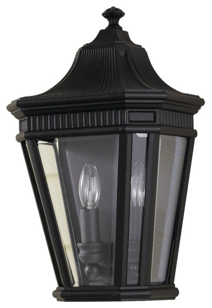 2-Light Wall Lantern, Black