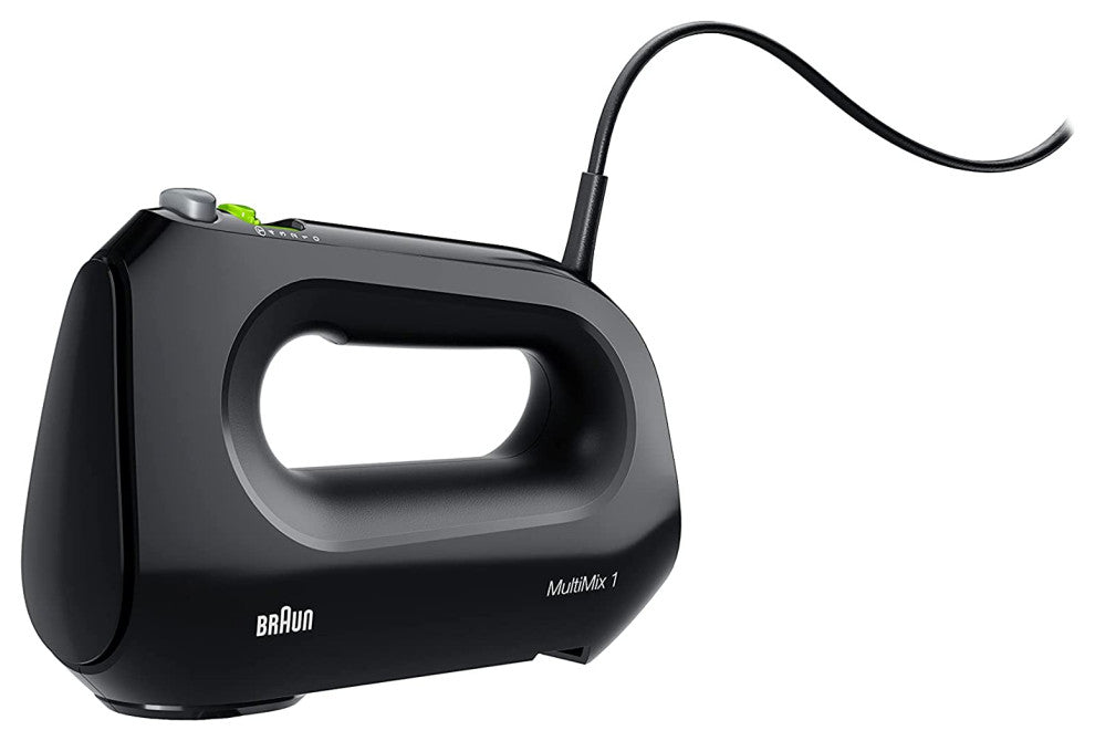 Braun Multimix 1 Hand Mixer w/Beaters, Dough Hooks and Accessory Bag - Black