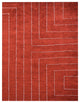 HAND KNOTTED LOOM SILK ECO-FRIENDLY RUG-6'x9',Rectangle,Red Beige,Geometric