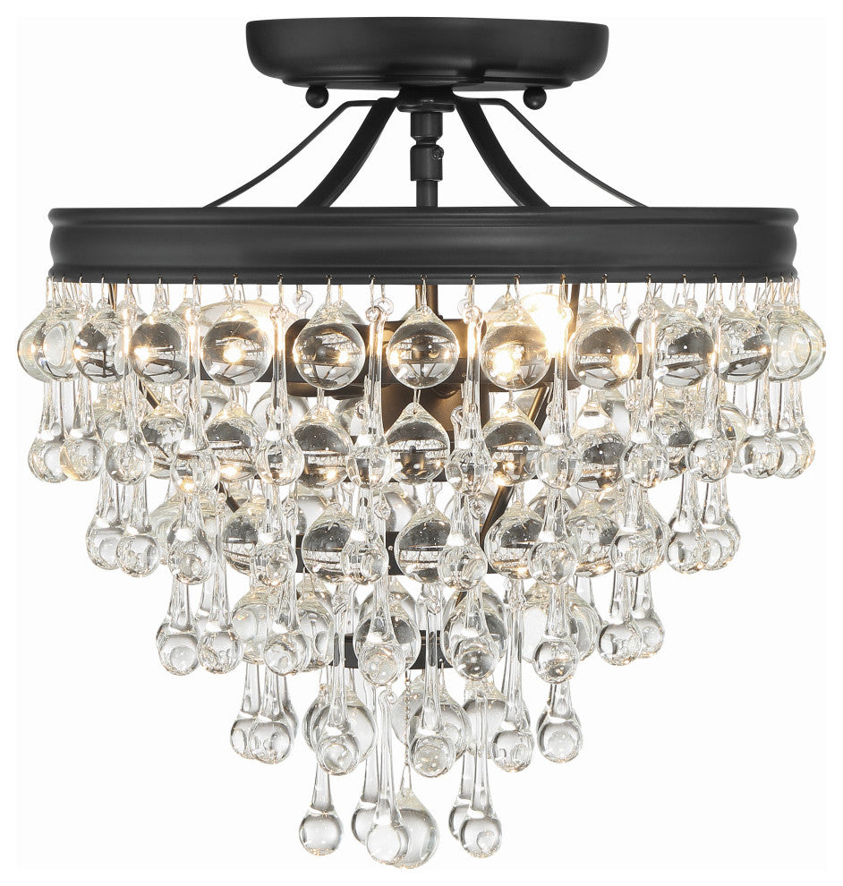 CRYSTORAMA Calypso 3 Light Matte Black Ceiling Mount