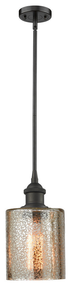 Cobbleskill 1-Light Pendant, Mercury Glass, Oil Rubbed Bronze