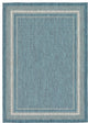 Unique Loom Teal Soft Border Outdoor 7' 0 x 10' 0 Area Rug