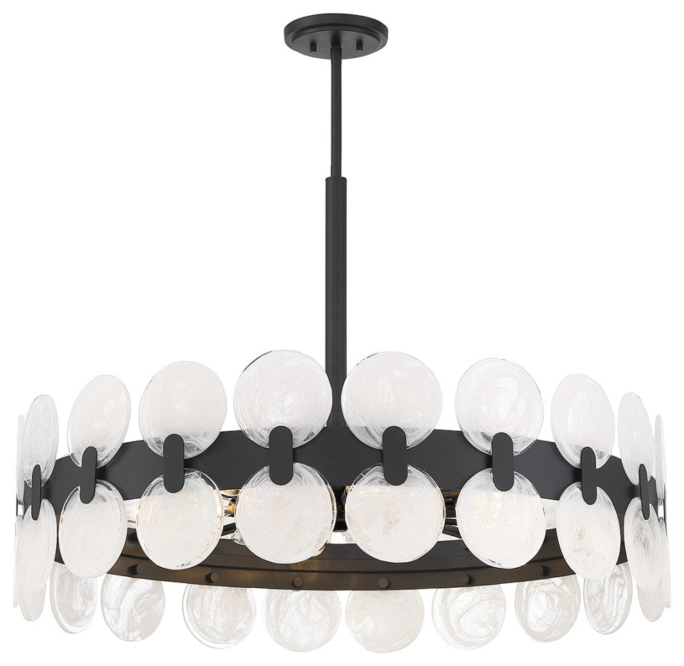 Boca 10-Light Chandelier, Matte Black
