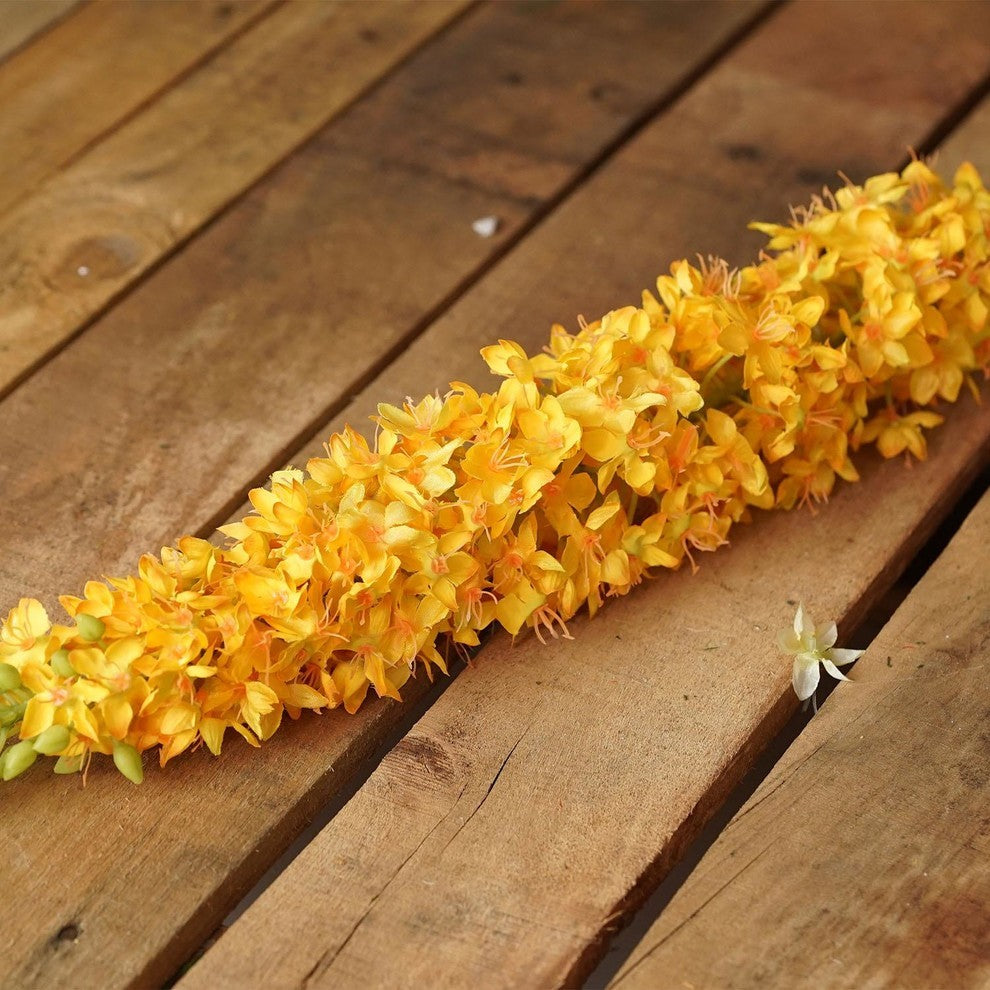 Artificial Foxtail Decorative Floral Crafting Stem, Yellow, 48"