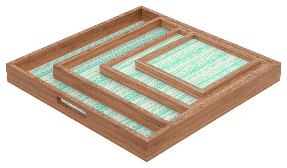Deny Designs Allyson Johnson Mint Tribal Square Tray