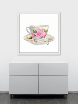 "Teacup" Framed Painting Print, 32"x32"