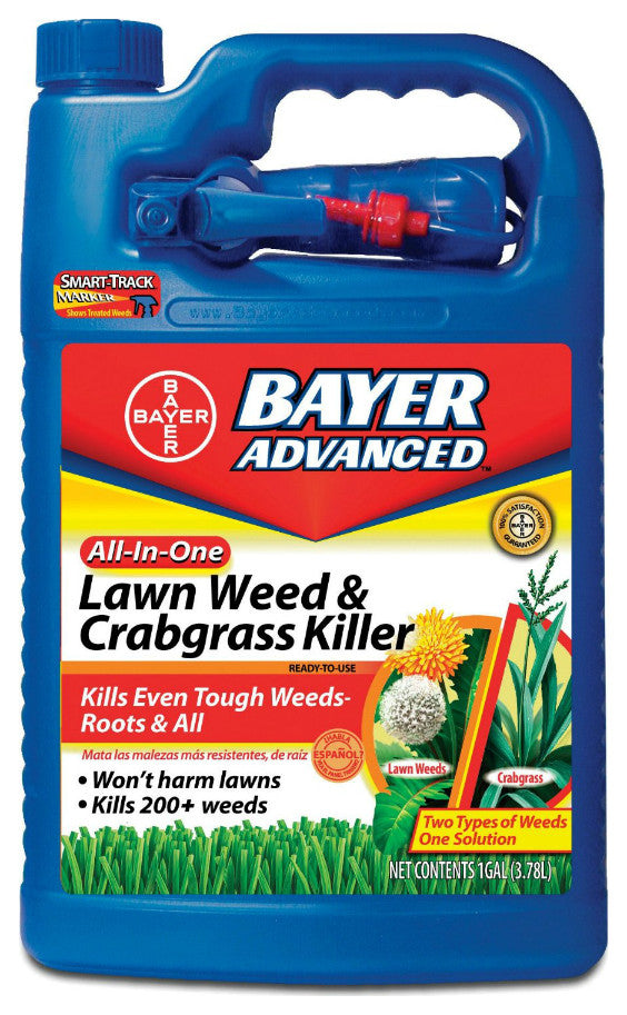 Bayer Advanced 704130A All-In-One Lawn Weed and Crabgrass Killer, RTU,1 Gallon