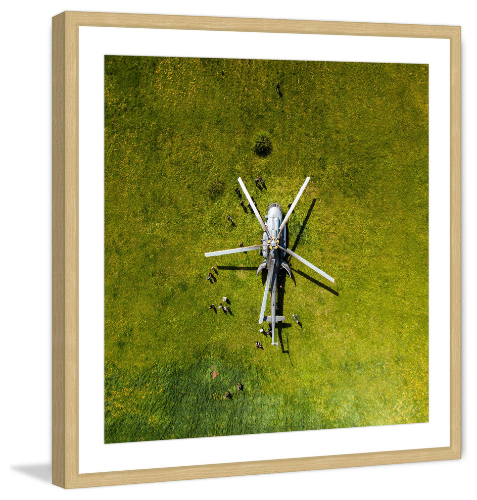 "Helicopter" Framed Painting Print by Karolis Janulis