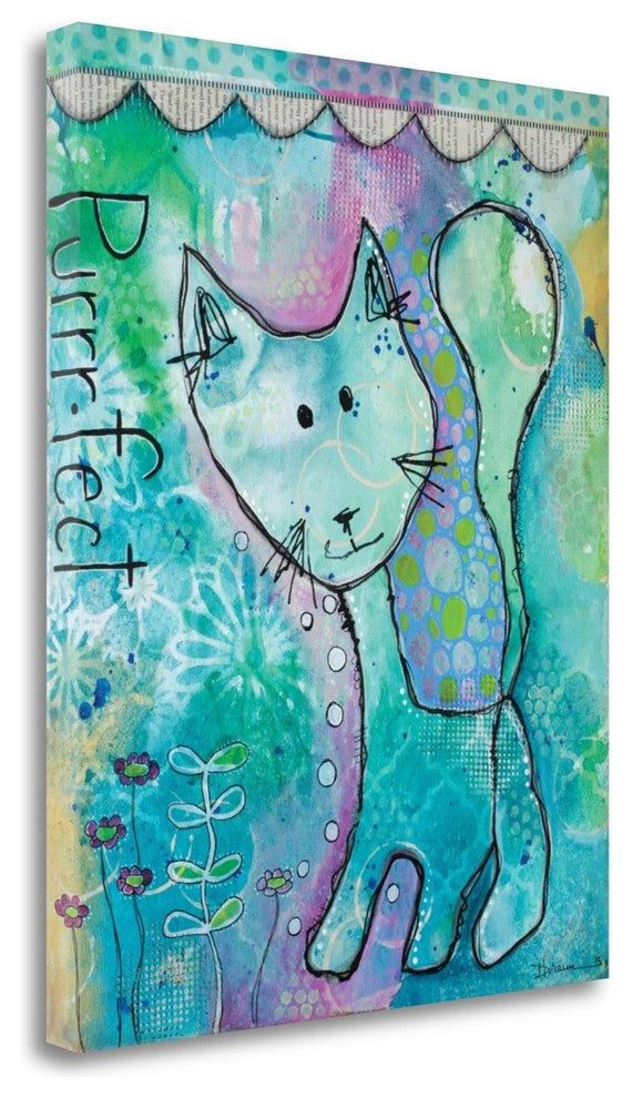 "Purrfect" By Denise Braun, Giclee Print on Gallery Wrap Canvas, Ready to Hang