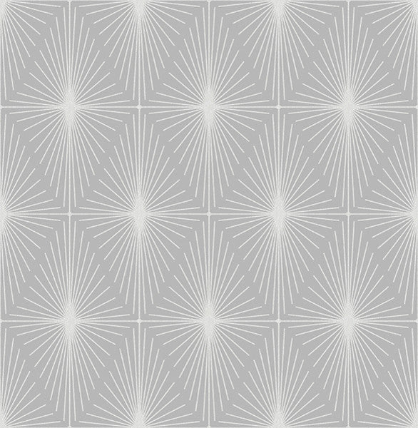 Art Deco Diamond Pattern Wallpaper, Gray on Gray, Sample