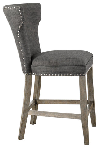 Uttermost Arnaud Charcoal Counter Stool