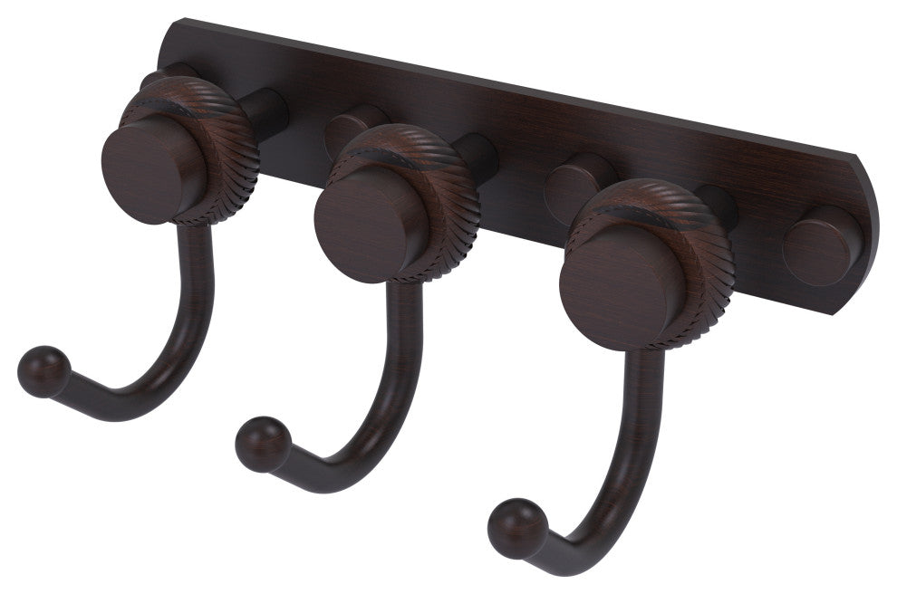 Mercury 3 Position Multi Hook with Twisted Accent, Venetian Bronze