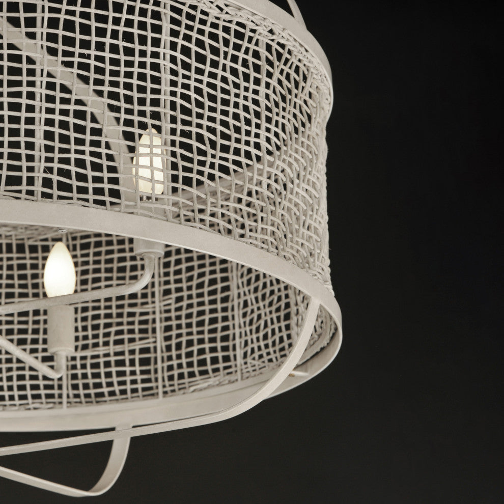 Maxim 22475 Cestino 4 Light 30"W Drum Chandelier - Antique Bronze