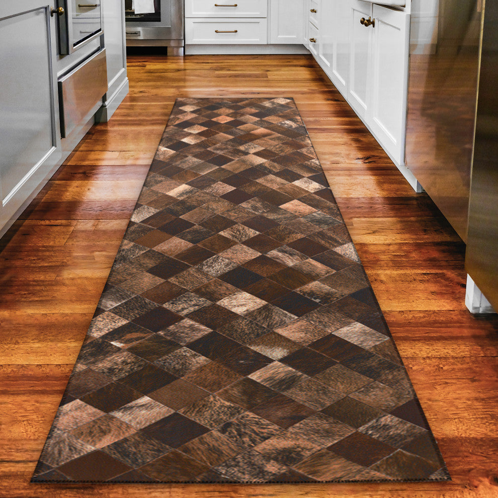 Indoor/Outdoor Stetson SS2 Bison Machine Washable 2'3" x 12' Runner Rug