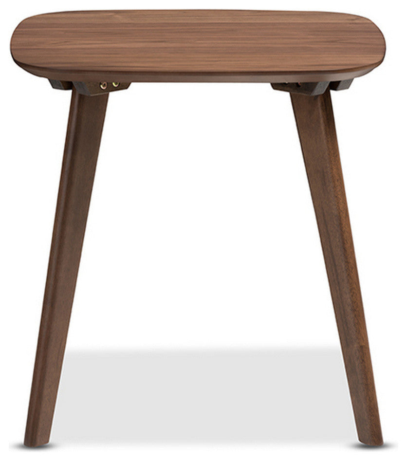Urban Designs Dahlia Mid-Century Modern Walnut Wood End Table