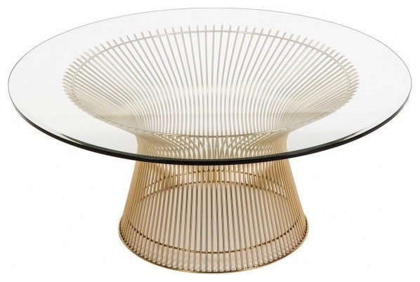 Coco Round Coffee Table 32", Gold