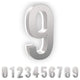 5 in ABS Backlit LED Floating Address Number, Up-Scale Modern Look LumaNumbers,