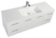 Alma Luxury Glossy White Floating Vanity with Sink, 60" Single Sink