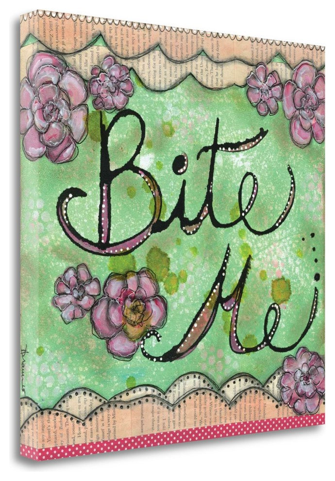 "Bite Me" By Denise Braun, Giclee Print on Gallery Wrap Canvas, Ready to Hang