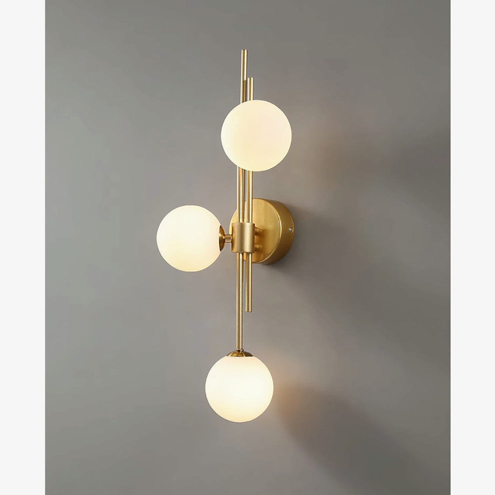 Mieres | Luxury Minimalist Glass LED Wall Lamp, White, Right