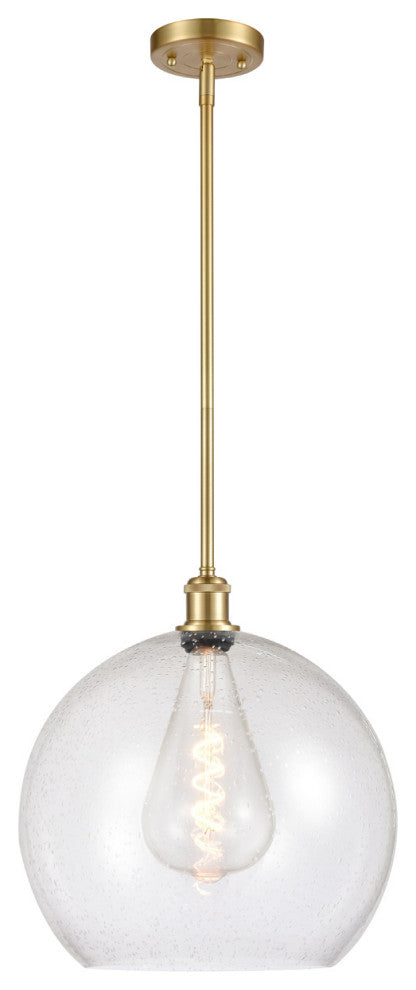 Innovations 516-1S-SG-G124-14-LED 1-Light Pendant, Satin Gold