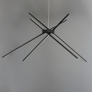 ET2 E41443 Alumilux Aster 45"W LED Abstract Sputnik Chandelier - Satin Aluminum