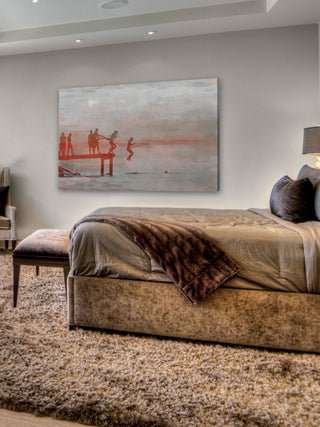 "Jump In Lake" Fine Art Canvas Print, 45"x30"