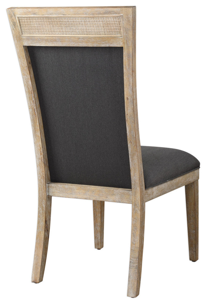 Uttermost 23440 Encore 20"W Wood Frame Accent Chair - Dark Gray / Sandstone