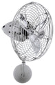 Bruna Parede Outdoor Wall Fan, Brushed Nickel