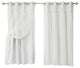 Lace Overlay Blackout Curtains, Vapor, 84"