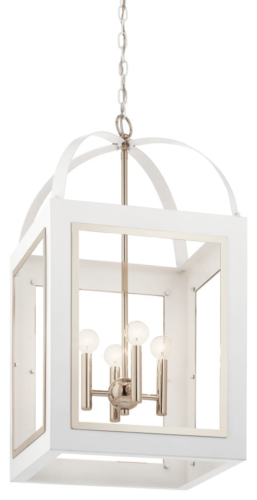 Kichler 52029WH Four Light Foyer Pendant, White Finish