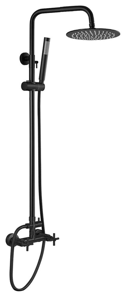Monti Dual Function Outdoor Shower Stainless Steel, Matte Black