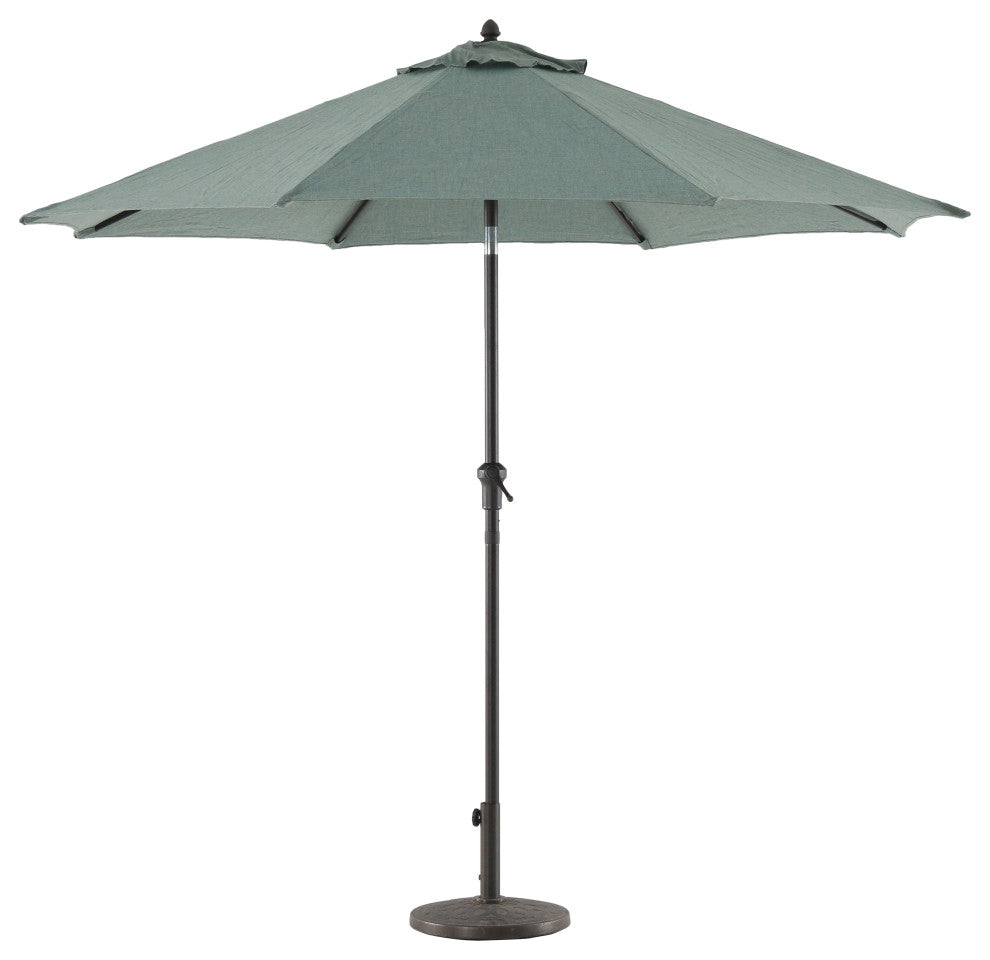 Royal Garden 9' Aluminum Crank and Tilt Market Umbrella, Teal