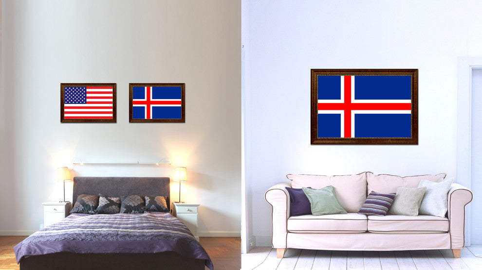Iceland Country Flag Canvas Print, 15"x21"