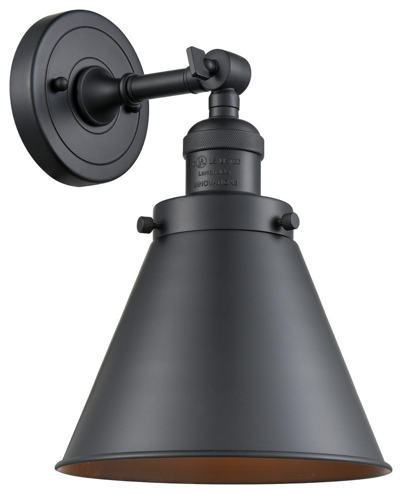 Appalachian 1-Light Sconce, Matte Black, Matte Black