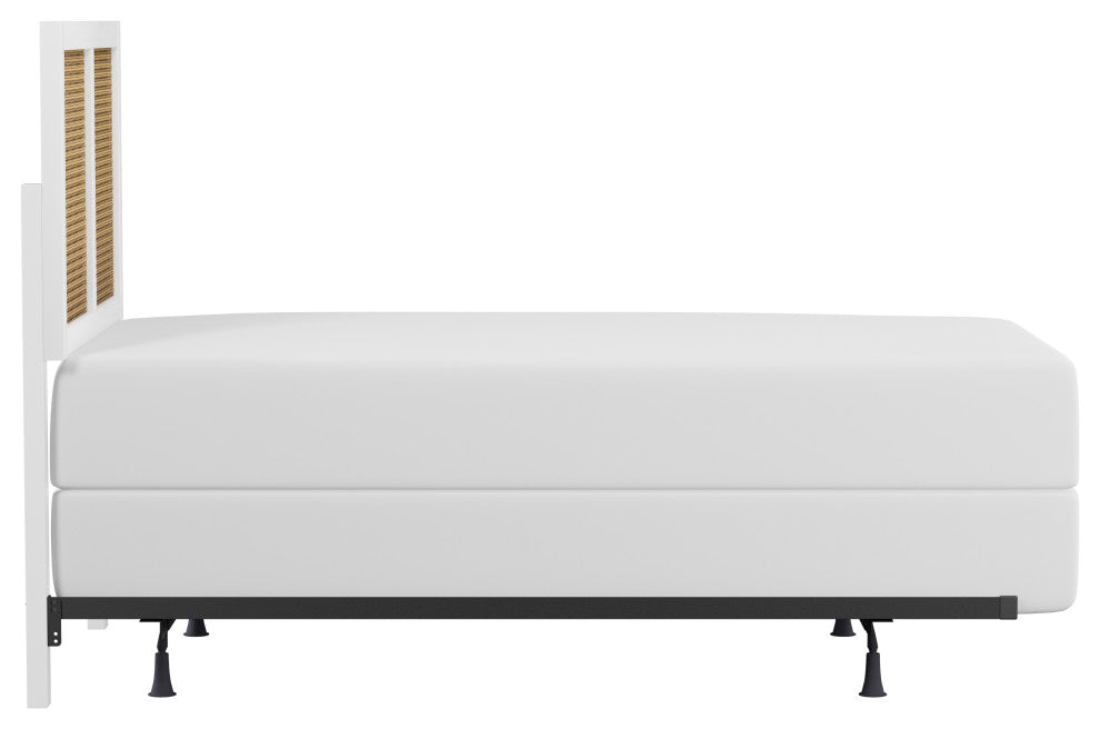 Hillsdale Serena Wood and Natural Cane Panel Twin Headboard