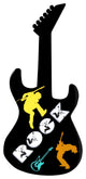 Truu Design Decorative Rock Band Collage, 28.75 inches, Black Guitar Picture Fra