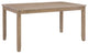 Farmhouse Dining Table, Acacia Wooden Frame & Rectangular Shaped Top, Gray Wash