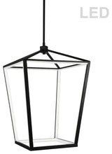 64W Pendant, Matte Black With White Acrylic Diffuser