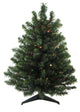 3' Pre-Lit Medium Canadian Pine Artificial Christmas Tree, Multicolor LED Lights
