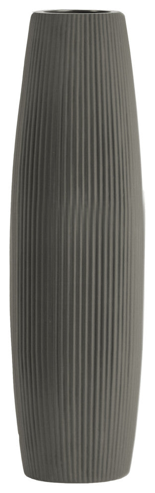 Liza Ceramic Vase, Matte Taupe, Small