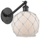 Innovations 317-1W-BK-G121-8RW 1-Light Sconce, Matte Black